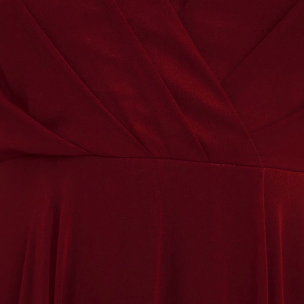 LULU'S Formal Wine Faux Wrap Dress - Picture 8 of 12